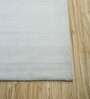 Grey Solid Viscose 5 ft X 8 ft Hand Woven Rectangle Carpet