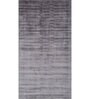 Grey Solid Viscose 5 ft X 8 ft Hand Woven Carpet