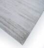 Grey Solid Viscose 8 ft x 10 ft Hand Woven Carpet