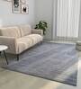 Grey Solid Wool 4 X 6 ft Hand Woven Carpet