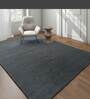 Grey Solid Wool 4 X 6 ft Hand Knotted Carpet