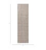 Grey Solid Wool and Viscose 1 ft X 6 ft Hand Woven Runner
