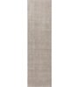 Grey Solid Wool and Viscose 1 ft X 6 ft Hand Woven Runner