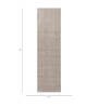 Grey Solid Wool and Viscose 2'6 ft X 10 ft Hand Woven Runner