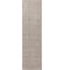 Grey Solid Wool and Viscose 2'6 ft X 10 ft Hand Woven Runner