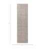 Grey Solid Wool and Viscose 2 ft X 10 ft Hand Woven Runner