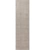 Grey Solid Wool and Viscose 3'3 ft X 12 ft Hand Woven Runner