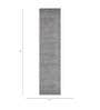Grey Solid Wool and Viscose 3'6 ft X 14 ft Hand Woven Runner