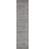 Grey Solid Wool and Viscose 3'6 ft X 14 ft Hand Woven Runner