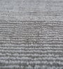 Grey Solid Wool and Viscose 3'6 ft X 14 ft Hand Woven Runner