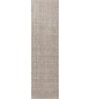 Grey Solid Wool and Viscose 4'10 ft X 14'11 ft Hand Woven Runner