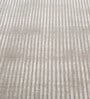 Grey Solid Wool and Viscose 5'6 ft X 12'6 ft Hand Woven Runner