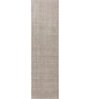 Grey Solid Wool and Viscose 5'6 ft X 12'6 ft Hand Woven Runner