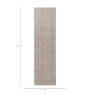 Grey Solid Wool and Viscose 5'6 ft X 12'6 ft Hand Woven Runner