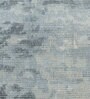 Grey Solid Wool and Viscose 5 ft X 7 ft Hand Woven Carpet