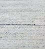 Grey Solid Wool and Viscose 5 ft X 8 ft Hand Woven Rectangle Carpet