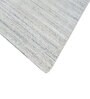 Grey Solid Wool and Viscose 5 ft X 8 ft Hand Woven Rectangle Carpet