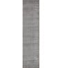 Grey Solid Wool and Viscose 6'6 ft X 14 ft Hand Woven Runner