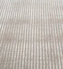 Grey Solid Wool and Viscose 7 ft X 2'4 ft Hand Woven Runner