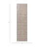 Grey Solid Wool and Viscose 7 ft X 2'4 ft Hand Woven Runner