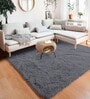 Grey Solid Wool Blend 3 X 5 Feet Tufted Carpet