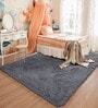 Grey Solid Wool Blend 4 X 6 Feet Tufted Carpet