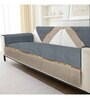 Grey Solid Microfiber 2 Seater Non Slip Sofa Cover