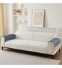 Grey Solid Microfiber 2 Seater Non Slip Sofa Cover
