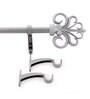 Grey Sophia Iron Expandable 2 Curtain Rod with Accessories ( 36 to 66 Inches)