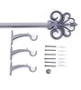 Grey Sophia Iron Expandable 2 Curtain Rod with Accessories ( 36 to 66 Inches)