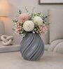 Grey Spiral Essence 3D Vase