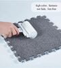 12 Pcs Grey Square Plush Puzzle Floor Tiles Kids and Playing Mats