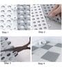 12 Pcs Grey and White PVC Floor Tiles with Drain Holes 12 x 12 Inches Mat