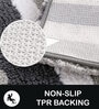 Grey Stripe Microfibre 30x18 Inches AntiSkid Bath Mat
