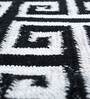 Grey Stripe Wool 8 x 10 ft Flat Weave Dhurrie