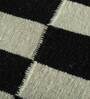 Black Stripe Wool 9 X 12 Ft Flat Weave Dhurrie