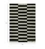 Black Stripe Wool 9 X 12 Ft Flat Weave Dhurrie