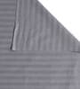 Grey Striped 210 TC Satin King Sized Bed Sheets with 2 Pillow Covers