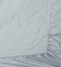 Grey Striped 300 TC Cotton Blend Double Bedsheet with 2 Pillow covers