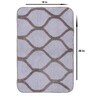 Grey Abstract Microfibre 26x18 Inches AntiSkid Bath Mat