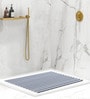 Grey Striped PVC 24x19 Inches Antiskid Shower Bath Mat
