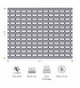 Grey Striped PVC 24x19 Inches Antiskid Shower Bath Mat