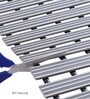 Grey Striped PVC 24x19 Inches Antiskid Shower Bath Mat