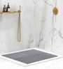 Grey Striped PVC 24x19 Inches Antiskid Shower Bath Mat