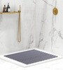 Grey Striped PVC 24x19 Inches Antiskid Shower Bath Mat
