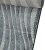 Grey Stripes Blended Linen 3 ft x 5 ft Machine Made Carpet