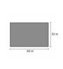 Grey Stripes Blended Linen 3 ft x 5 ft Machine Made Carpet