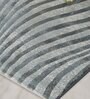 Grey Stripes Blended Linen 3 ft x 5 ft Machine Made Carpet