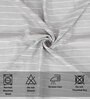 Grey Stripes Linen Stripes 7ft Sheer Eyelet Door Curtain (1 Pc)