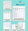 Grey Stripes Linen Stripes 9ft Sheer Eyelet Longdoor Curtain (1 Pc)